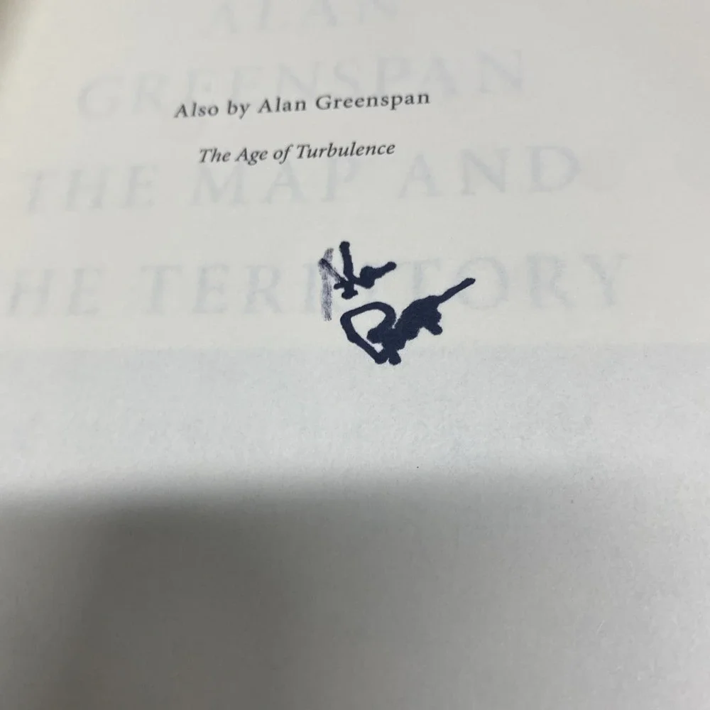 Alan Greenspan The Map and the Territory Signed Hardcover 2013 9781594204814